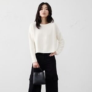 Boxy Cropped Pullover Sweater